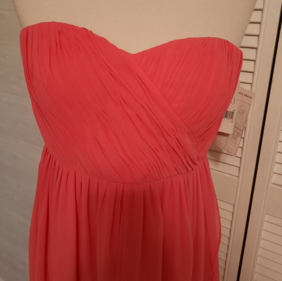 Donna morgan coral ruched convertible 8 in 1 chiffon dress sz 10 NWT *I - Picture 6 of 10